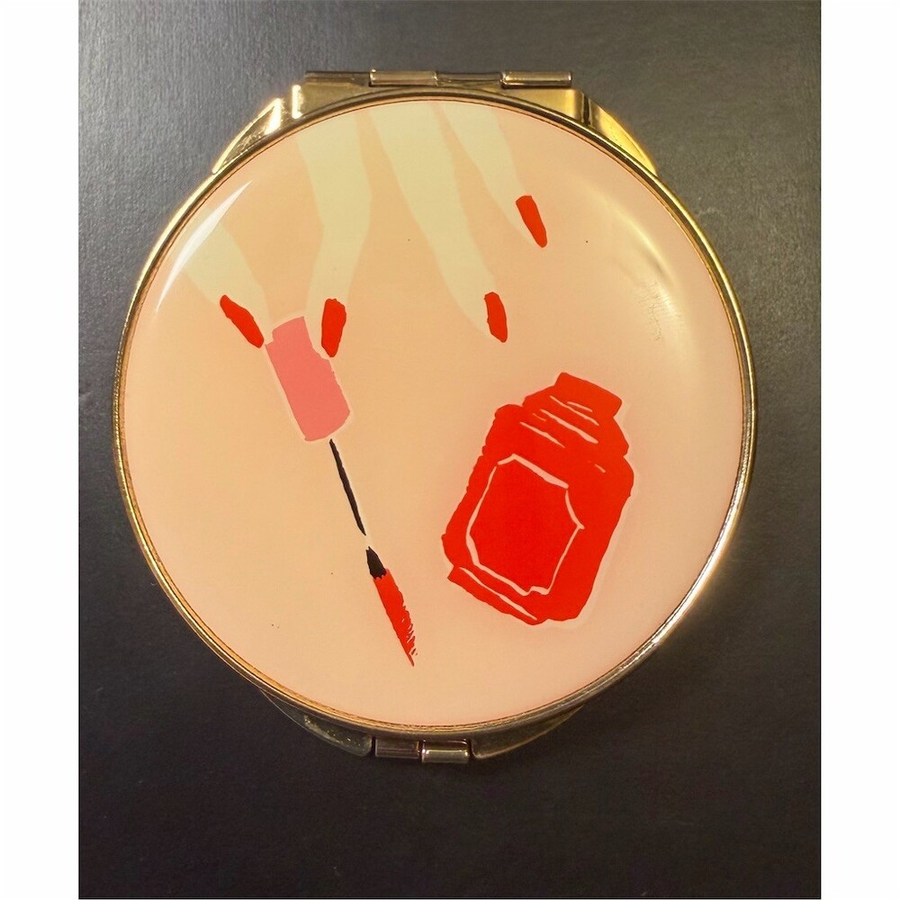 Kate Spade New York x Lennox Folding Compact  Mirror 24kt Gold Plated